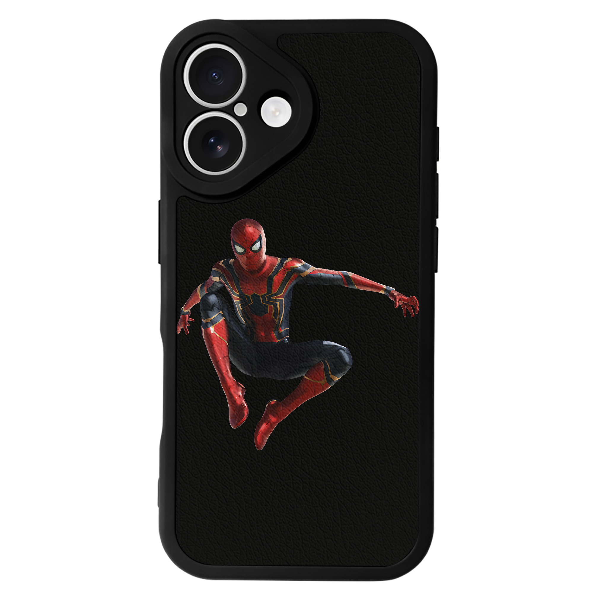 （画像用） Spider Man スパイダーマン 【iPhone 16シリーズ対応】シリコンスマホケース（レザー調） 材質：シリコン